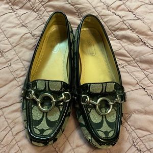 Coach pattern flats